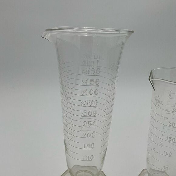 VINTAGE Mixology Glasses with etched measurements - Picture 2 of 5